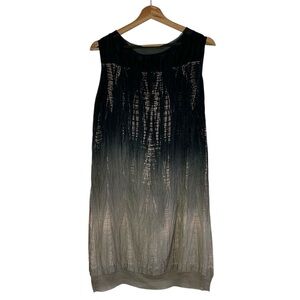 Viviana Uchitel Sleeveless Tunic Dress Ombré Print 100% Silk Sz 3 (Large)